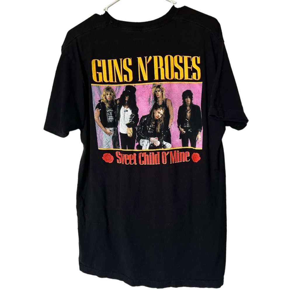 Guns N Roses Sweet Child Of Mine Short Sleeve Black Tee Shirt size Large